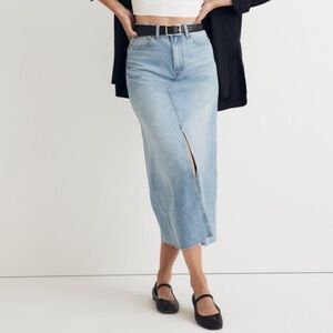NWT Madewell Denim Maxi Skirt in Merrimon Wash size 25 waist/small